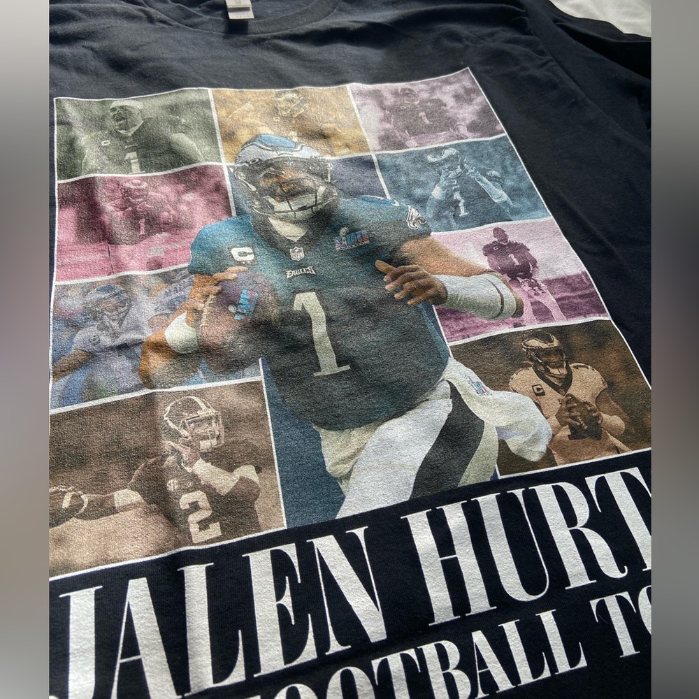 Jalen Hurts T-shirt. Eras your design. Brand new, didn’t come with tags though.